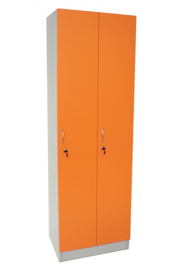 Šatní skříň dřevěná 2.dílná Oranžová