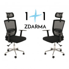 Kancelářská židle REX 1+1 zdarma Černá
