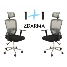 Kancelářská židle REX 1+1 zdarma Šedá