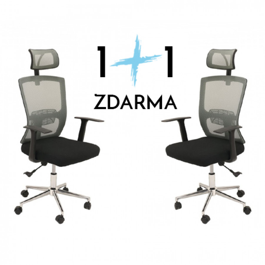 Kancelářská židle REX 1+1 zdarma Šedá